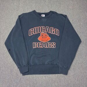 Vtg 90s Champion Chicago Bears Sweatshirt Mens Large Navy Blue NFL Graphic Crew